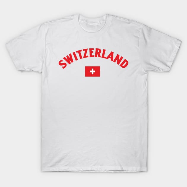 Switzerland Flag T-Shirt by Issho Ni